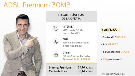 El Internet Premium de Jazztel te ofrece hasta 30 megas de velocidad por VDSL