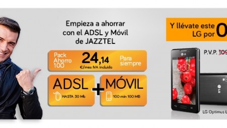 Pack Ahorro 100 de Jazztel: ADSL, fijo y móvil al mejor precio