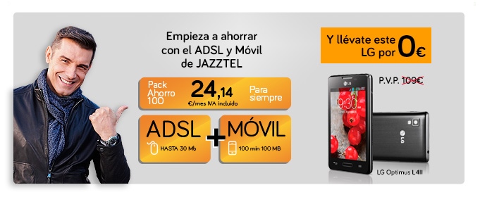 Pack 100 de Jazztel: ADSL, fijo y móvil al mejor precio - Blog de Ofertas