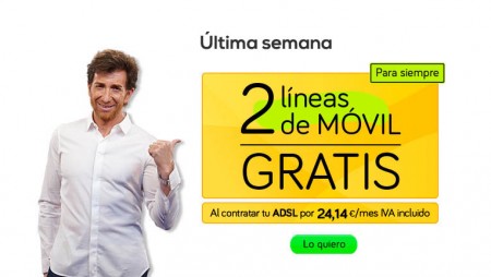 Última semana para conseguir 2 líneas de móvil gratis con el ADSL de Jazztel