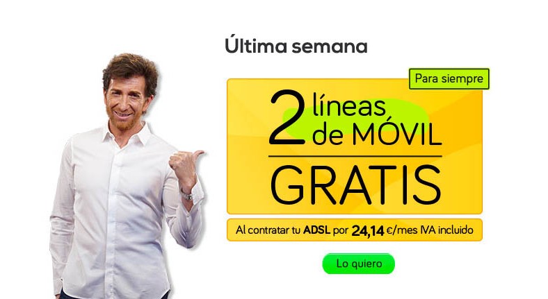 Última semana para conseguir 2 líneas de móvil gratis con el ADSL de Jazztel