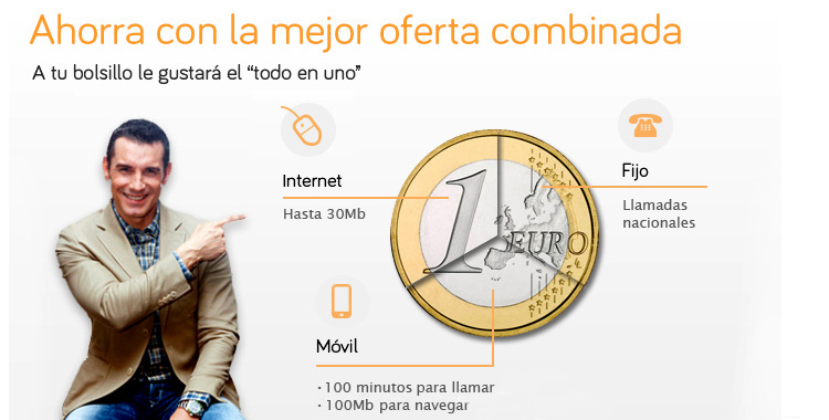 Pack Ahorro 100 de Jazztel con ADSL, fijo y móvil a precio de ADSL