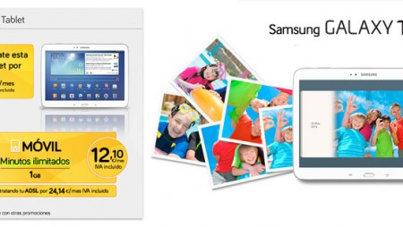 Consigue una tablet Samsung por 6€/mes con Jazztel