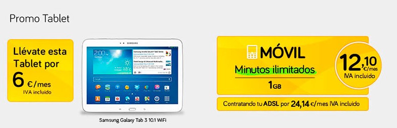 Ahorra 200 euros en la Samsung Galaxy TAB 3 contratando Jazztel