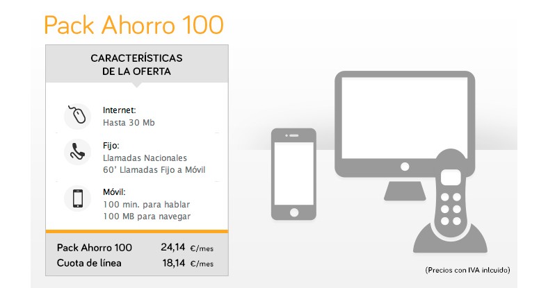 Jazztel actualiza su Pack Ahorro 100 con 60 minutos adicionales gratis a móvil