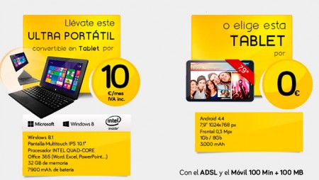 Tecnologízate con Jazztel: llévate un ultra portátil por 10 euros al mes