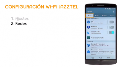 Cómo conectar un LG G3 a la Wi-Fi de Jazztel