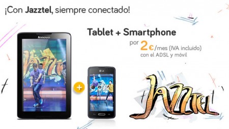 Jazztel lanza una nueva oferta de tablet y smartphone a 2 euros